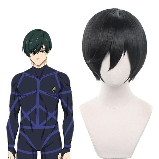 Blue Lock Itoshi Rin Short Black Cosplay Wigs