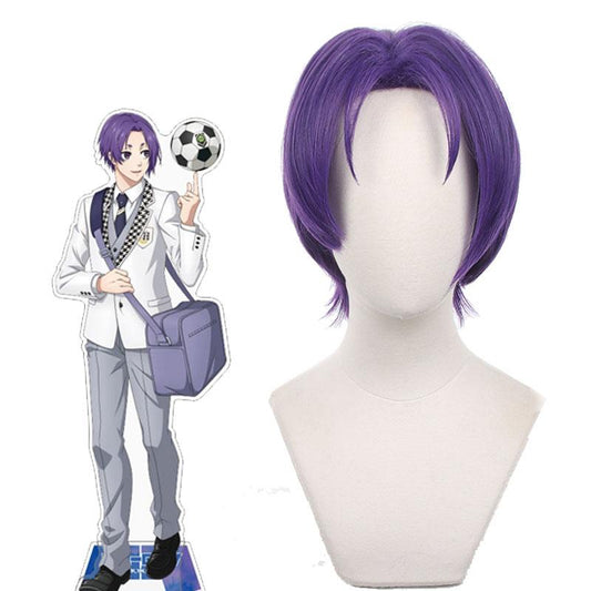 Blue Lock Reo Mikage Short Purple Cosplay Wigs