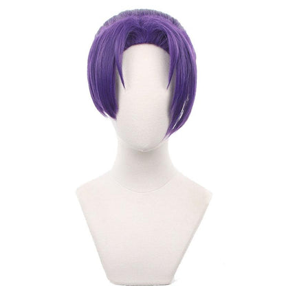 Blue Lock Reo Mikage Short Purple Ponytail Cosplay Wigs