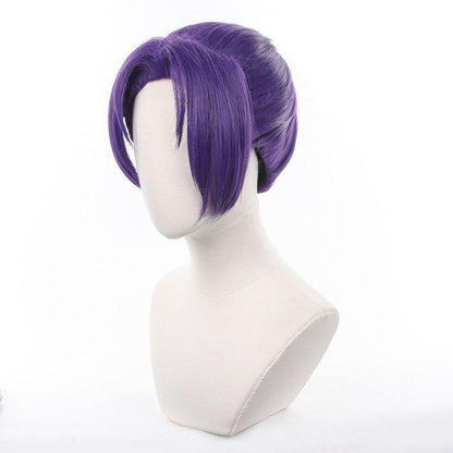 Blue Lock Reo Mikage Short Purple Ponytail Cosplay Wigs