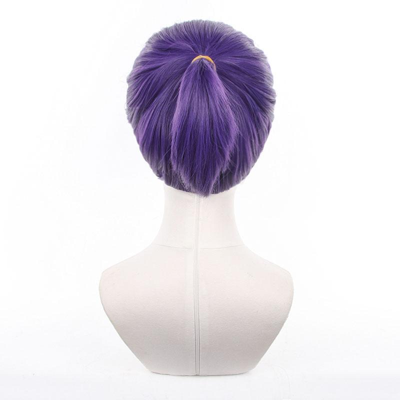 Blue Lock Reo Mikage Short Purple Ponytail Cosplay Wigs