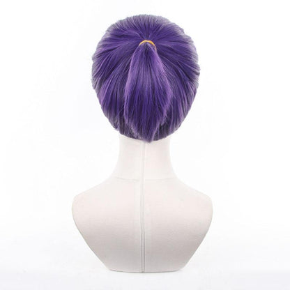 Blue Lock Reo Mikage Short Purple Ponytail Cosplay Wigs