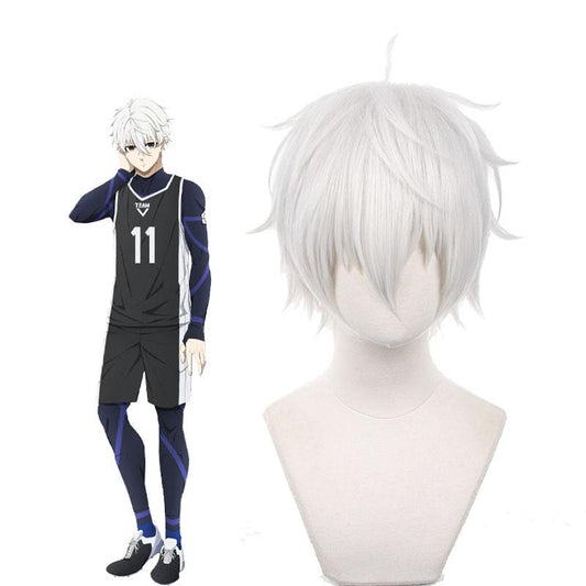 Blue Lock Seishiro Nagi Silver White Cosplay Wigs