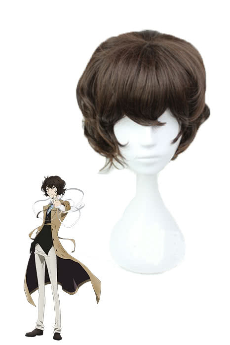 Bungo Stray Dogs Osamu Dazai Brown Synthetic Anime Cosplay Wigs