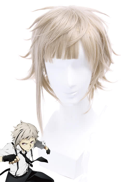 Bungou Stray Dogs Atsushi Nakajima Anime Cosplay Wigs Men Short Hair Wigs