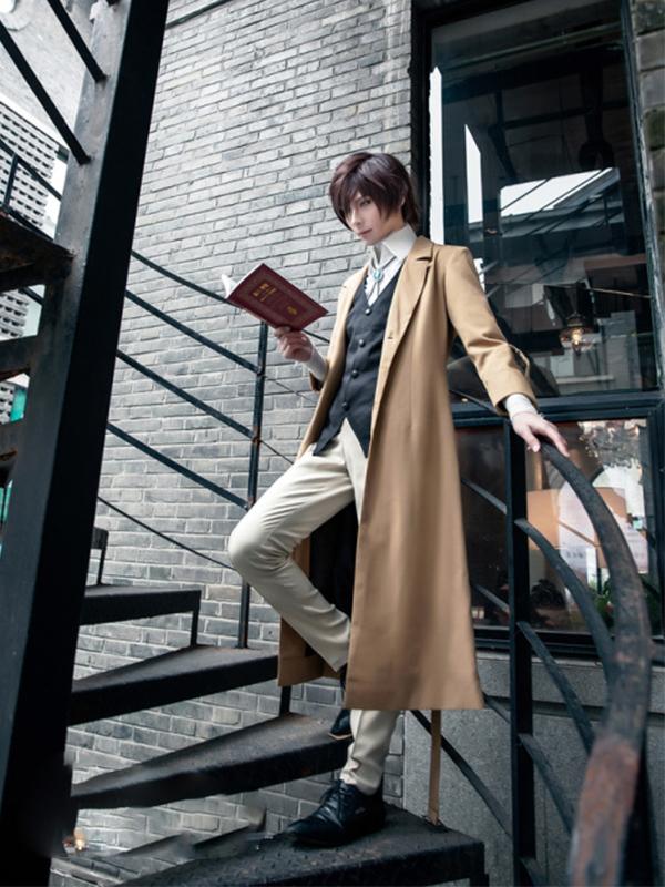 Bungou Stray Dogs Osamu Dazai Anime Detective Cosplay Costumes