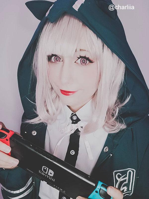 Cartoon Dangan-Ronpa 2 Chiaki Nanami Female Medium Taro Cosplay Wig