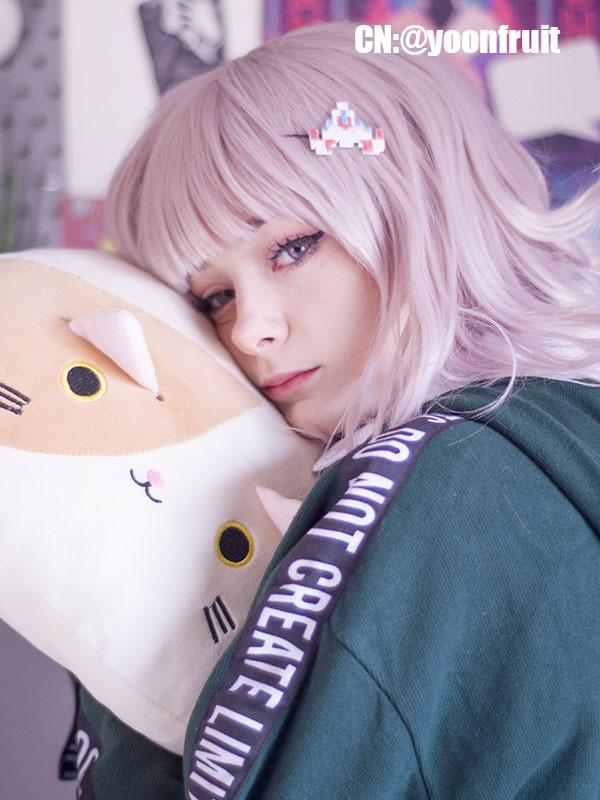 Cartoon Dangan-Ronpa 2 Chiaki Nanami Female Medium Taro Cosplay Wig