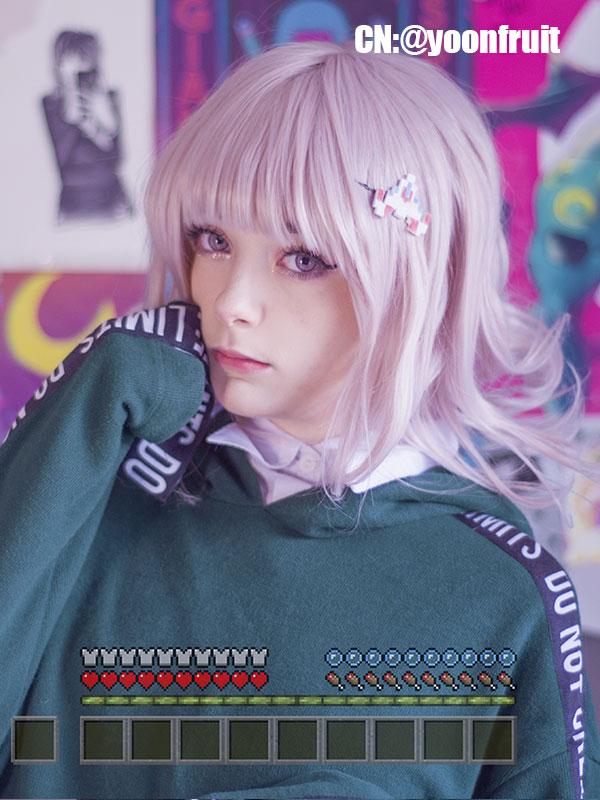 Cartoon Dangan-Ronpa 2 Chiaki Nanami Female Medium Taro Cosplay Wig
