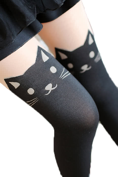 Cute Cat Long Thick Woman Basic Tights Stockings Cosplay Accessories