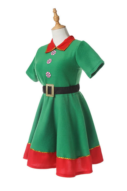 Christmas Elf Women Girls Family Costumes