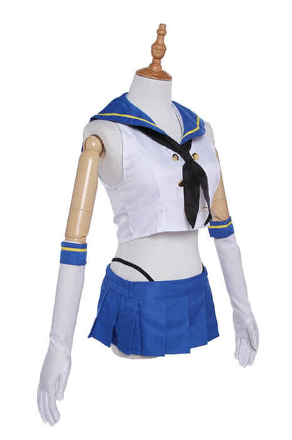Kantai Collection Shimakaze Cosplay Costumes Blue Sailor Suits