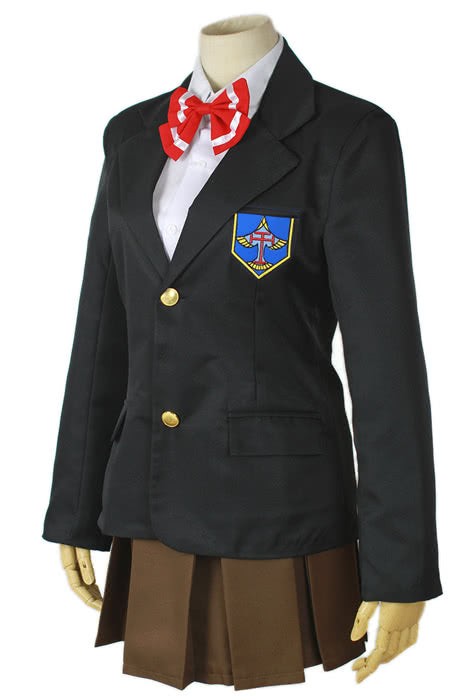 Black Cosplay Costume Gou Matsuoka Uniform With Red Bowknot