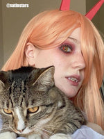Chainsaw Man Power Orange Long Cosplay Wigs