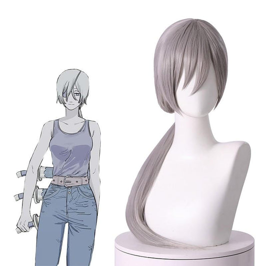 Chainsaw Man Quanxi Long Grey Cosplay Wigs