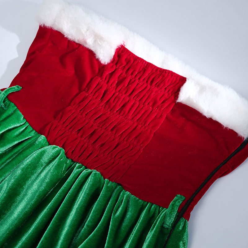 Christmas Costume Red and Green Christmas Dress