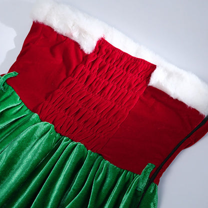 Christmas Costume Red and Green Christmas Dress