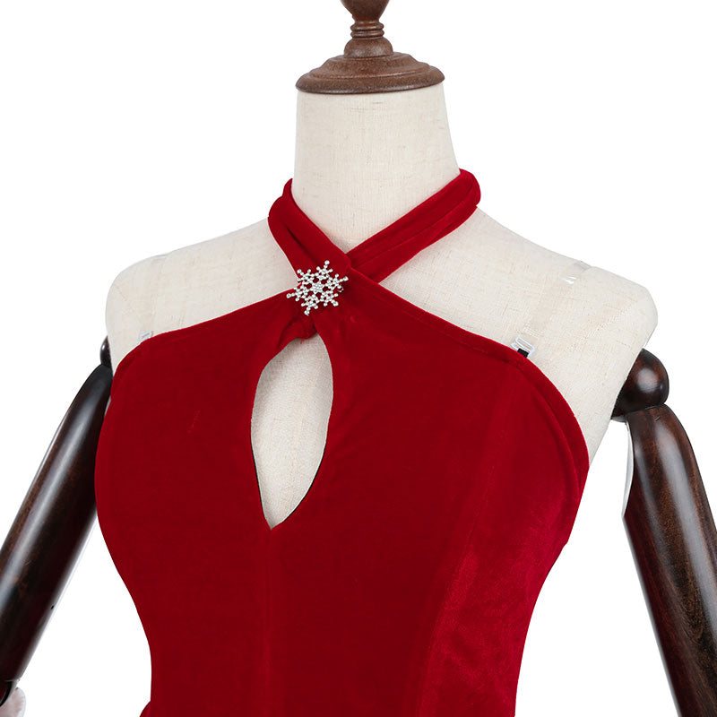 Christmas Dress Red Holiday Cosplay Outfit