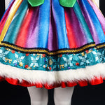 Christmas Rainbow Dress Cosplay Costume