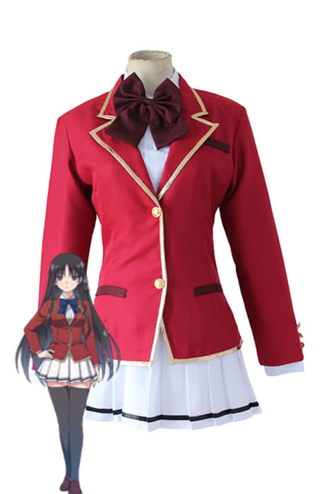 Classroom of the Suzune Horikita Red Dress Cosplay Costume 