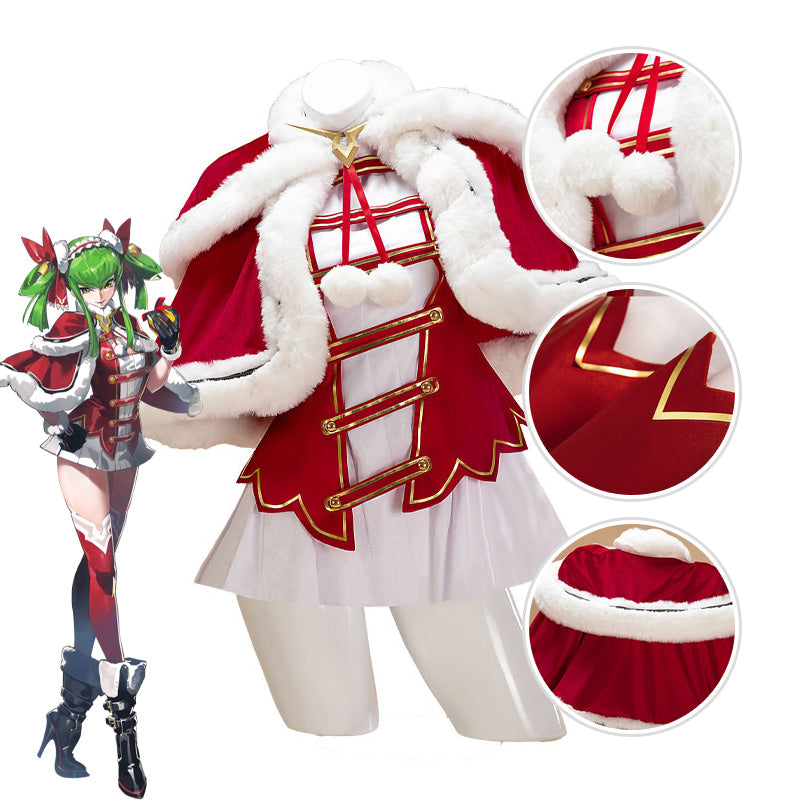 Code Geass C.C. Christmas Cosplay Costume