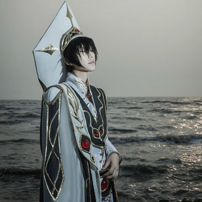 【Customize】Code Geass Lelouch Vi Britannia Lamperouge Emperor King Cosplay Costume