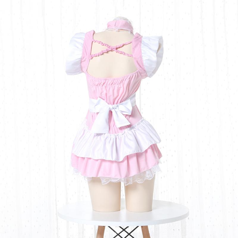 Cute Maid Pink Lingerie Cosplay Costume
