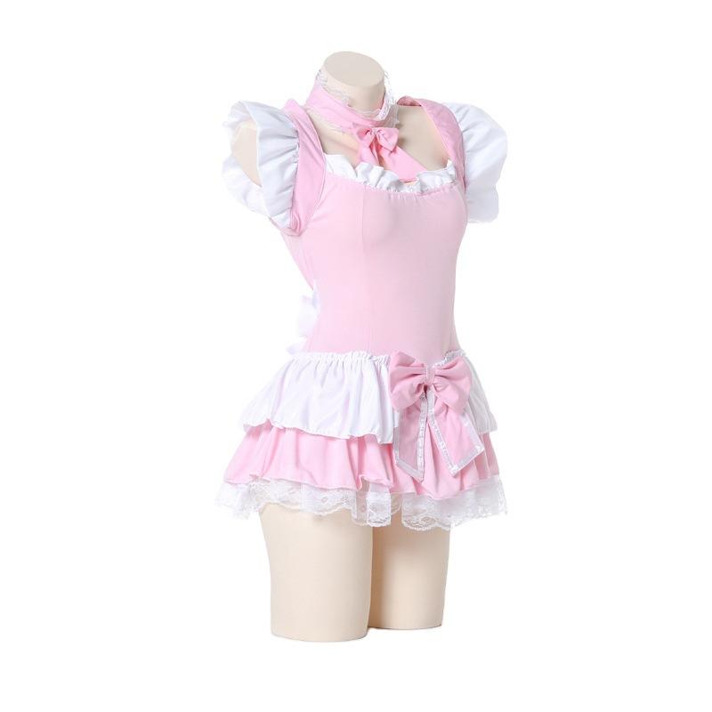 Cute Maid Pink Lingerie Cosplay Costume