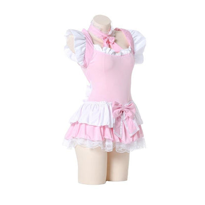Cute Maid Pink Lingerie Cosplay Costume
