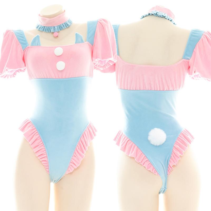 Cute Pink And Blue Uniform Underwear Cosplay Costume