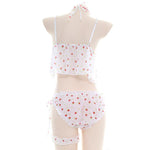 Cute Strawberry Translucent Pajamas Cosplay Costume