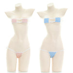 Cute Stripe Sexy Bikini 2 Color Cosplay Costume