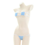 Cute Stripe Sexy Bikini 2 Color Cosplay Costume