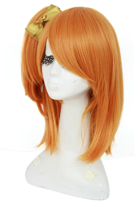 Love Live! Kousaka Honoka Medium Long Orange Cosplay Wigs 