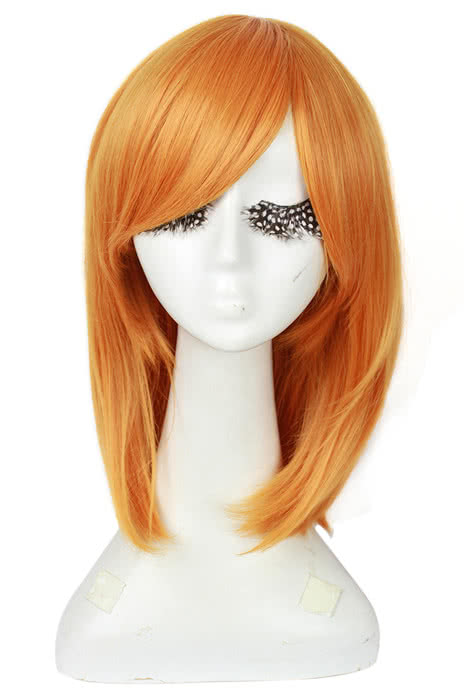 Love Live! Kousaka Honoka Medium Long Orange Cosplay Wigs 