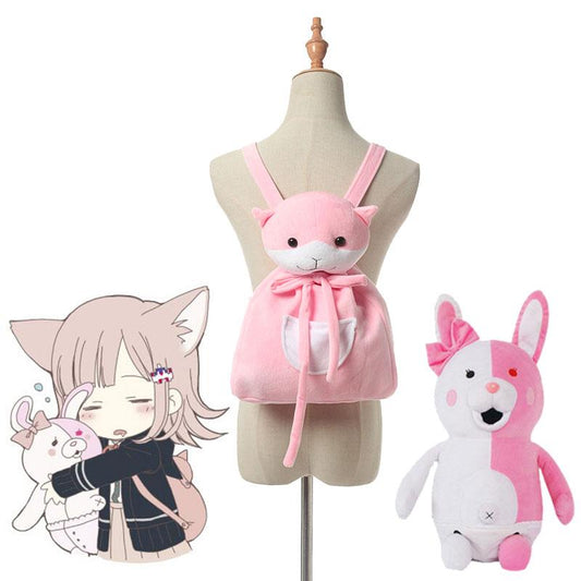 Dangan Ronpa2 Nanami ChiaKi Cat Backpack And Bear Doll