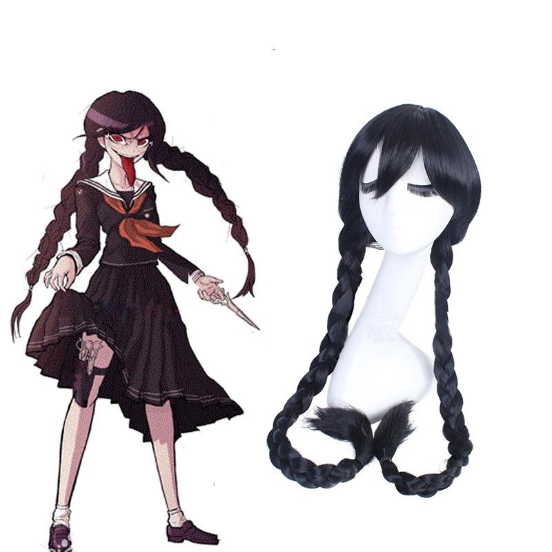 DanganRonpa Toko Hukawa Black Long Cosplay Wigs