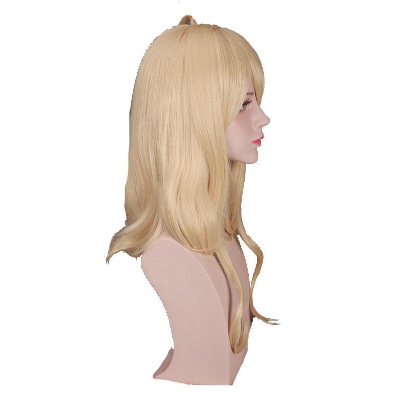 Danganronpa V3 Akamatsu kaede Blonde Long Cosplay Wigs