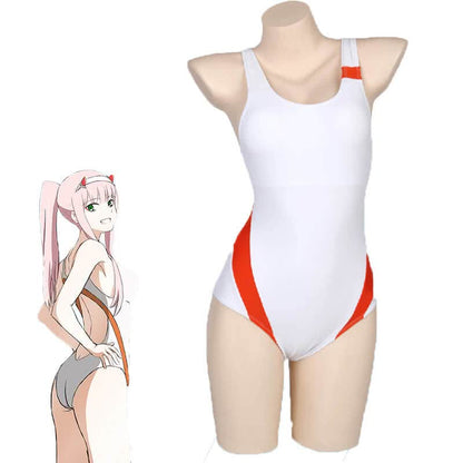 DARLING in the FRANXX Anime Cosplay 02 Zero Two Swimwear Set