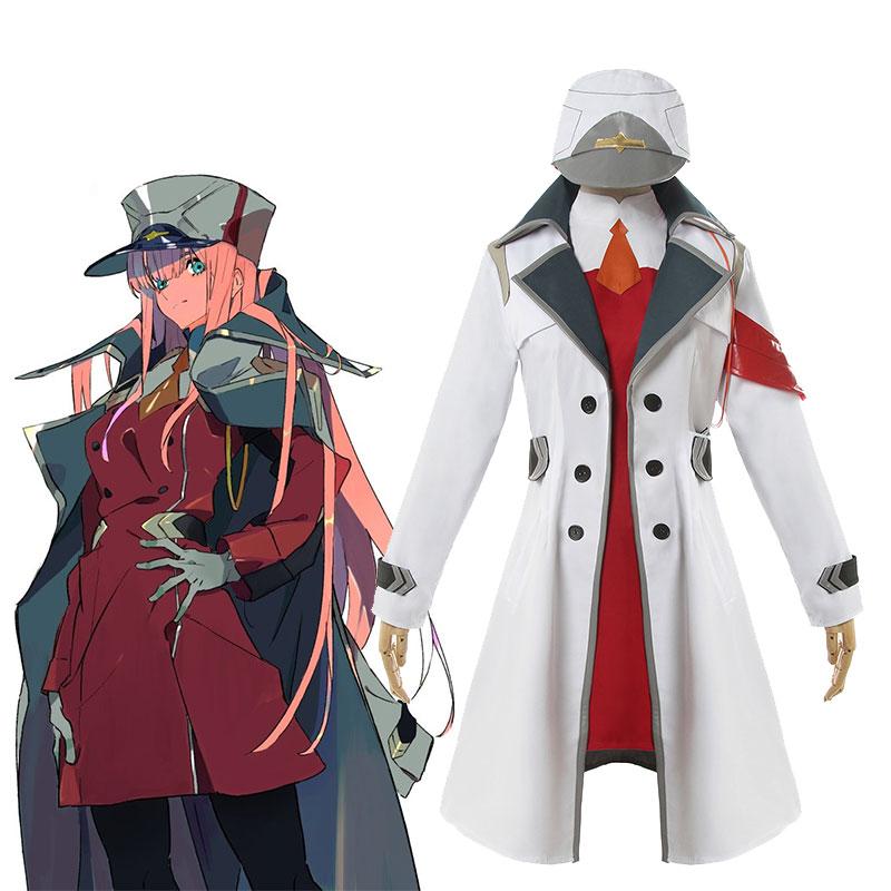 DARLING in the FRANXX Anime Cosplay Costumes 02 Zero Two  Coat Uniform Cosplay Costume