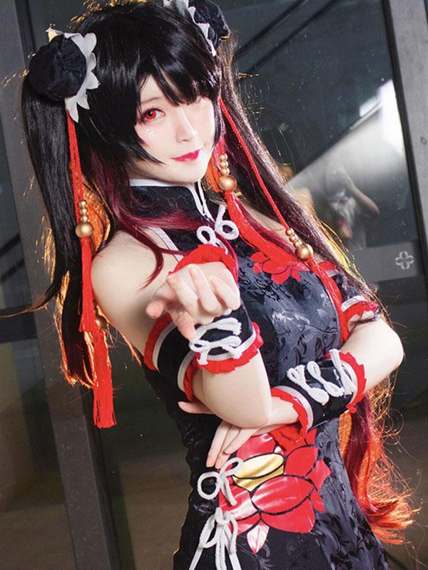 Date A Live Kurumi Tokisaki Cheongsam Cosplay Costume