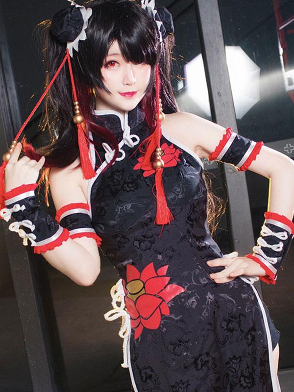 Date A Live Kurumi Tokisaki Cheongsam Cosplay Costume