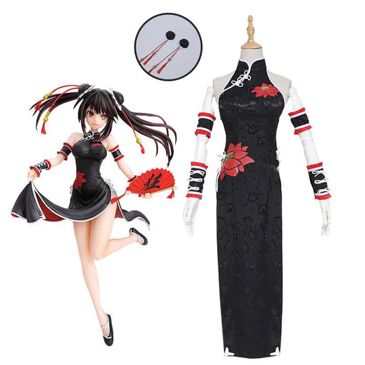 Date A Live Kurumi Tokisaki Cheongsam Cosplay Costume