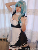 Game Genshin Impact Eula Blue Mixed White Cosplay Wigs