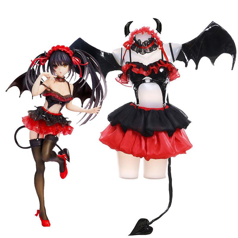 Date A Live Kurumi Tokisaki Little Devil Cosplay Costume 