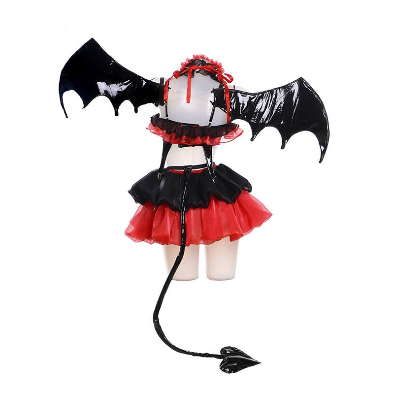 Date A Live Kurumi Tokisaki Little Devil Cosplay Costume 
