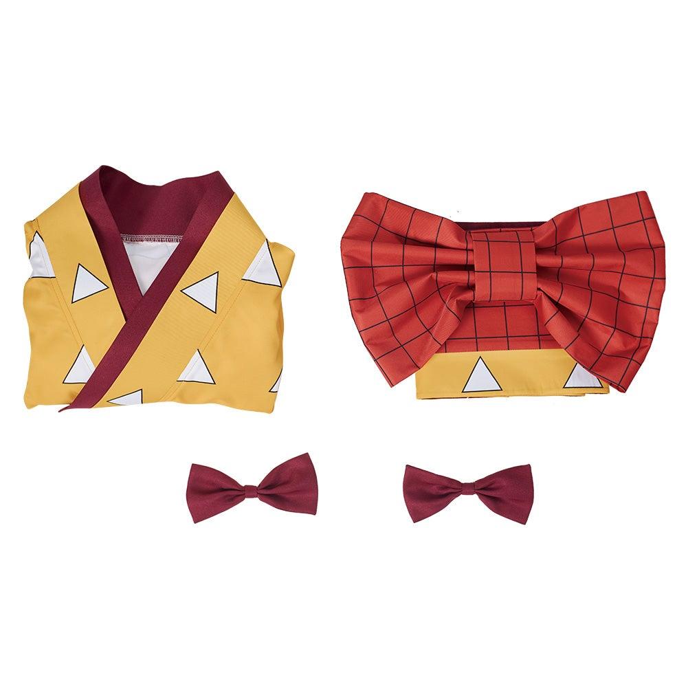 Demon Slayer Entertainment District Arc Hashibira Inosuke Zenitsu Agatsuma Tanjirou Kamado Kamado kimono Cosplay Costume