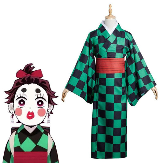 Demon Slayer Entertainment District Arc Tanjirou Kamado kimono Cosplay Costume