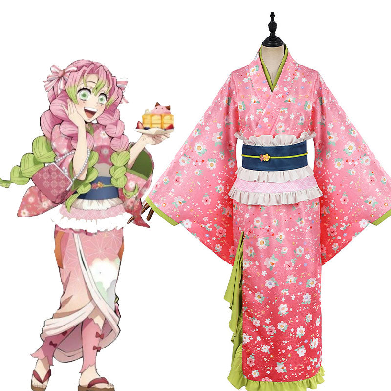 Demon Slayer Kanroji Mitsuri Kimono Cosplay Costume