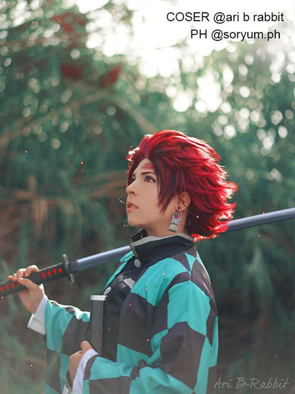 Demon Slayer  Kimetsu no Yaiba Tanjirou Kamado kimono Cosplay Costume